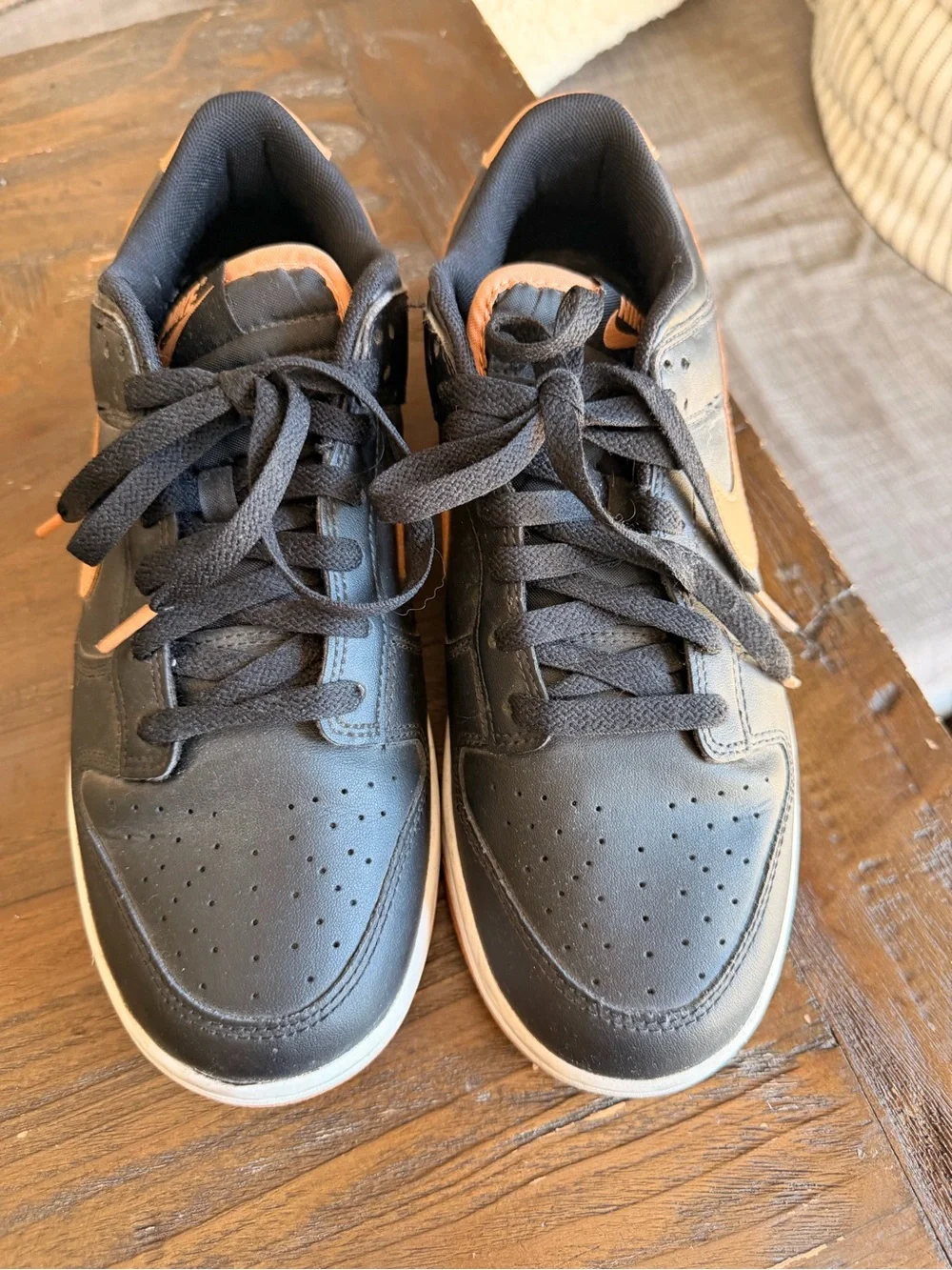 Nike Low-Top Sneakers — Black with tan accent